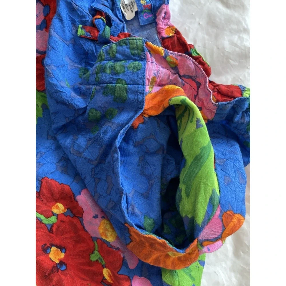 Jams World Crop Pants Bluquet Size L Drawstring Beach Pool Vacation Resort  Blue